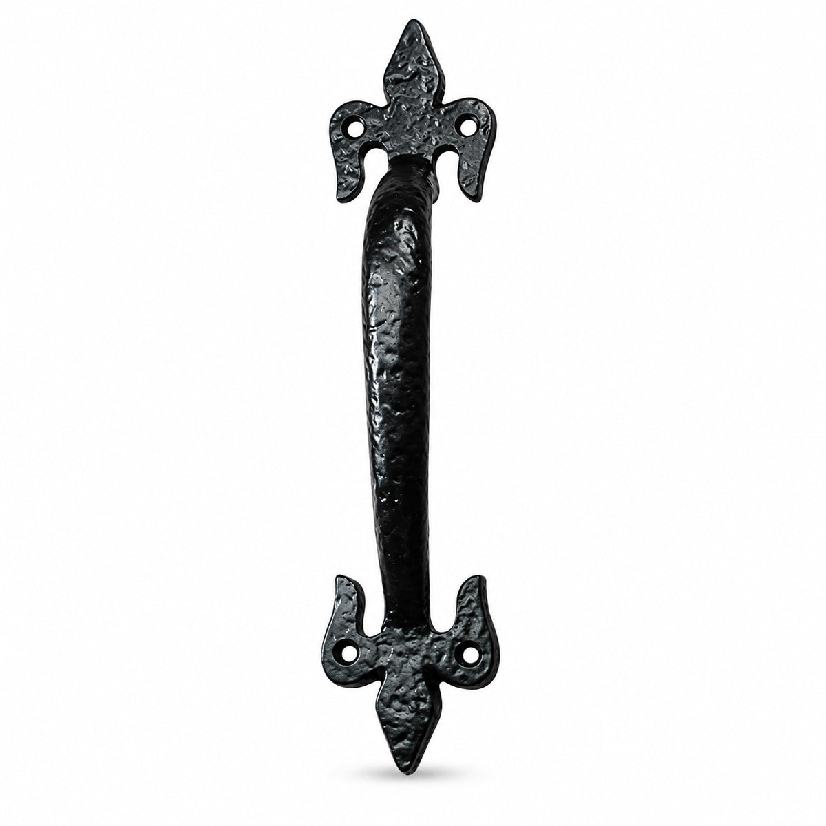 Fleur de Lis Door Pull #2 - Black Powder Coat finish