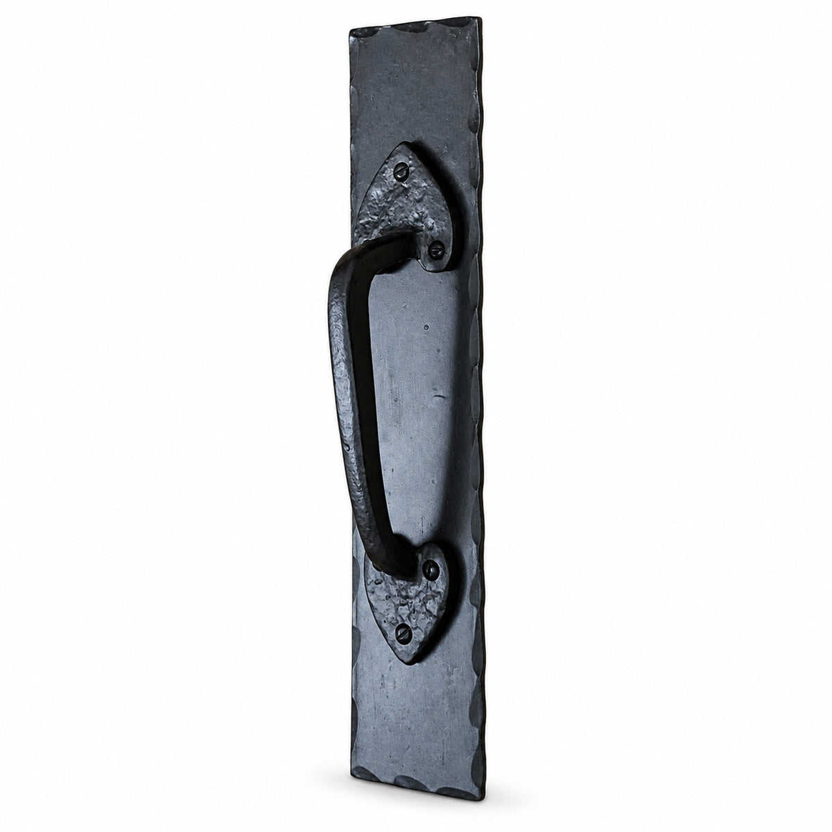 Heart Style Barn Door Handle Pull Gate Handle with Hammered Back Plate