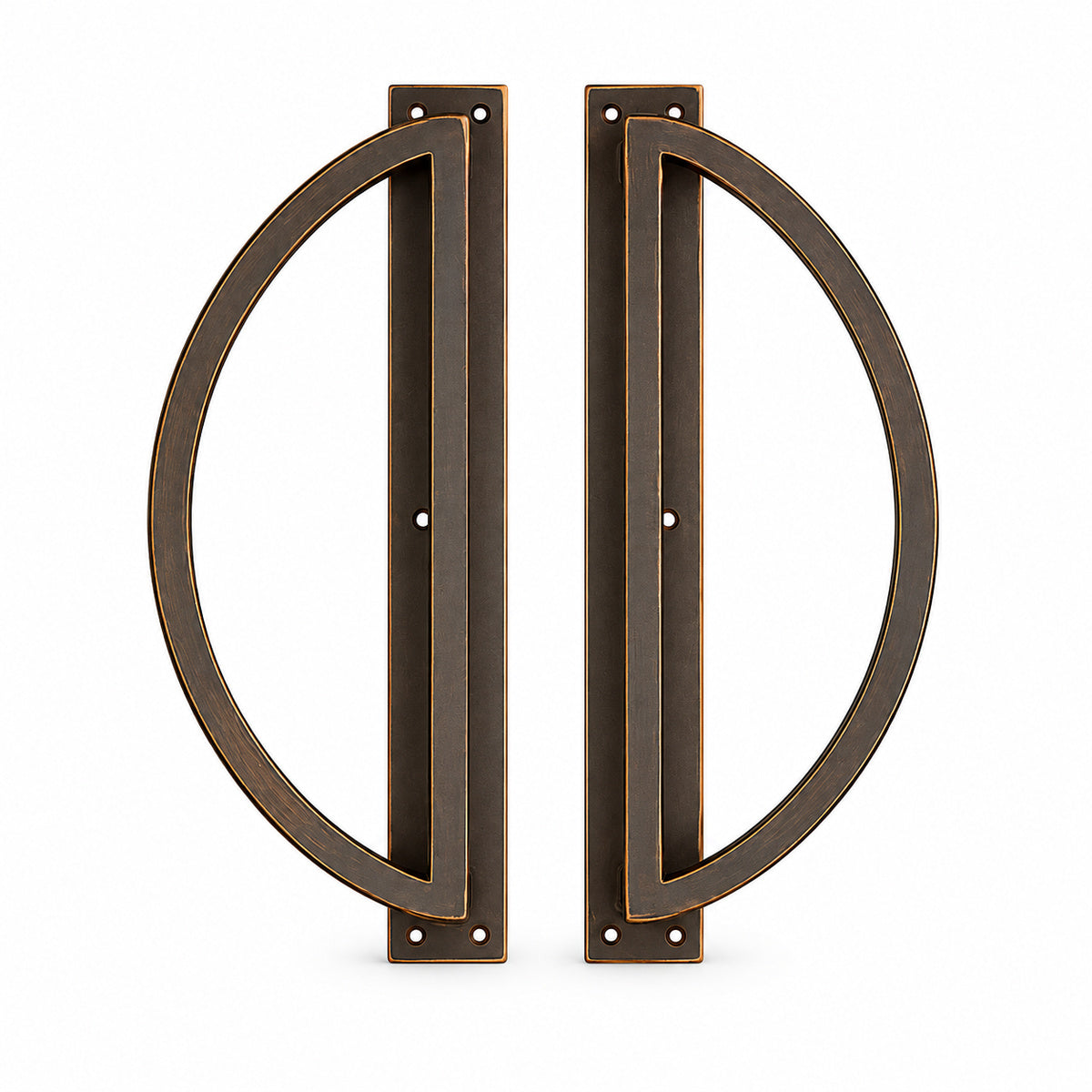 Modern Circular Door Pulls for Interior or Exterior Doors - sold as pair - Multiple Finishes Available
