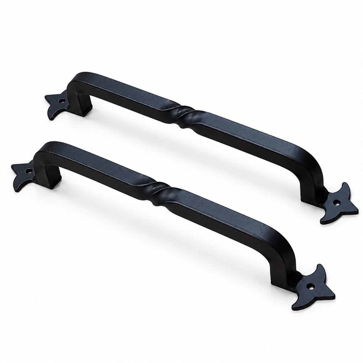 Slimline Barn Door Handle Pull with Tasteful Simple Twist and Fleur De Lis Legs