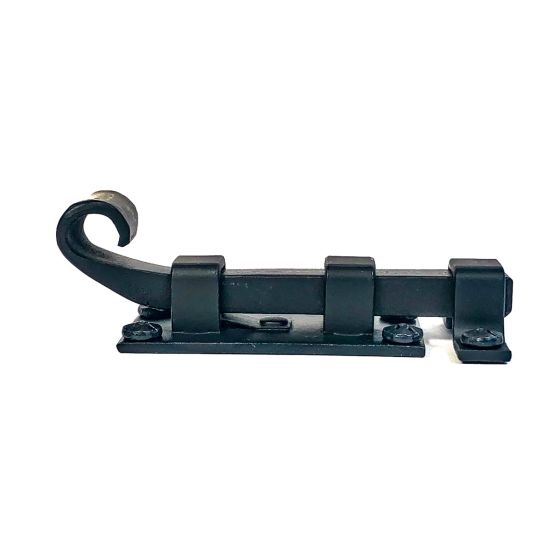 Cabinet Latches - Forged Iron Square Slide Bolt - 2-1/4" Inch - Matte Black Finish - Sold Individually