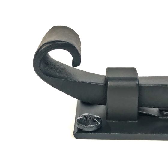 Cabinet Latches - Forged Iron Square Slide Bolt - 2-1/4" Inch - Matte Black Finish - Sold Individually