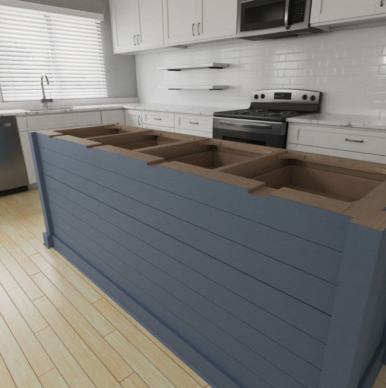 Countertop Island Heavy Duty Steel Bracket with Flange - 2-1/2" Inch Width - Multiple Sizes Available - Black Powder Coat Finish - Sold Individually