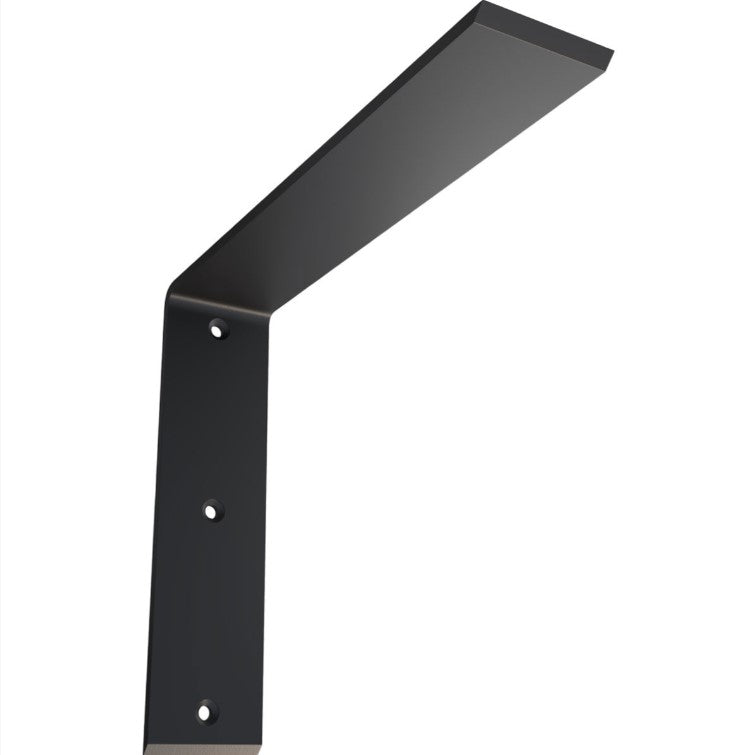 Countertop Support Heavy Duty Steel Bracket - 2-1/2" Inch Width - Multiple Sizes Available - Black Powder Coat Finish - Sold Individually