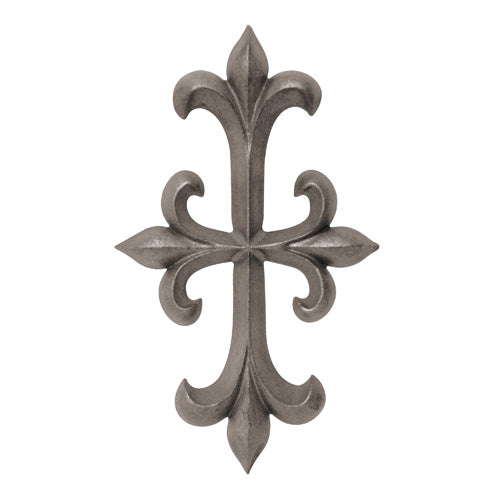 Decorative Cross - Cast Iron - 6-3/4&quot; Inch W x 11-1/2&quot; Inch H - Multiple Finishes Available - Sold Individually