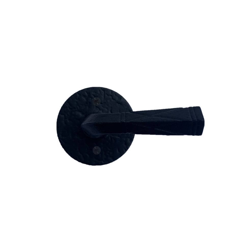 Dummy Lever - Round Rose - Iron - Matte Black Finish - Sold Individually