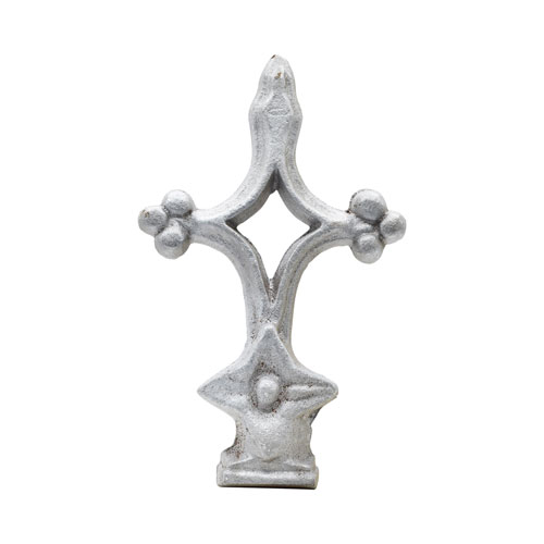 Finials / Fence Top Posts - Cast Aluminum - Cross Shape - 1-3/16" Inch Square Base Fits Over 1/2" Inch - 5-7/8" Inch Height - Multiple Finishes Available - Sold Individually