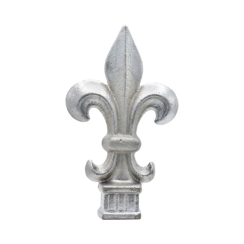 Finials / Fence Top Posts - Cast Aluminum - Fleur-de-Lis Shape - 1-1/4" Inch Square Base Fits Over 3/4" - 5-3/4" Inch Height - Multiple Finishes Available - Sold Individually