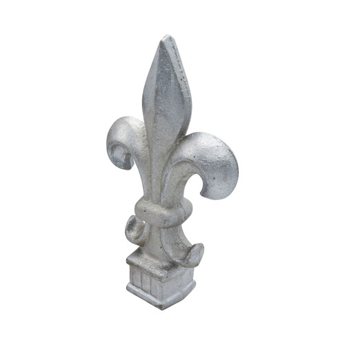 Finials / Fence Top Posts - Cast Aluminum - Fleur-de-Lis Shape - 1-1/4" Inch Square Base Fits Over 3/4" - 5-3/4" Inch Height - Multiple Finishes Available - Sold Individually