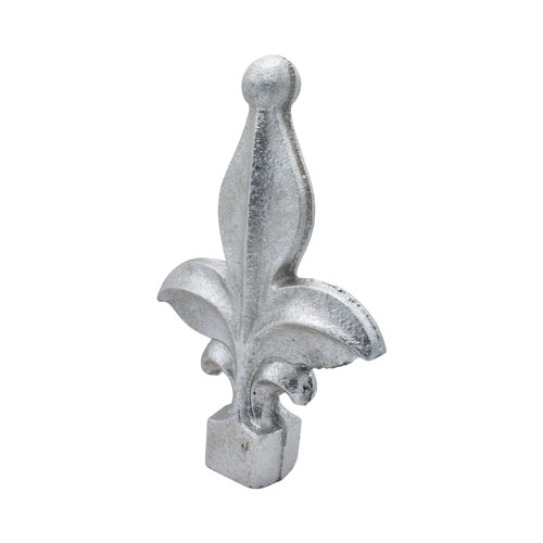 Finials / Fence Top Posts - Cast Aluminum - Fleur-de-Lis Shape With Ball - 1" Inch Square Base Fits Over 1/2" Inch - 5-11/16" Inch Height - Multiple Finishes Available - Sold Individually