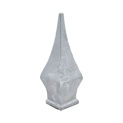 Finials / Fence Top Posts - Cast Aluminum - Quad Spear Shape - 1-3/8&quot; Inch Square Base Fits Over 3/4&quot; Inch - 4-7/8&quot; Inch Height - Multiple Finishes Available - Sold Individually