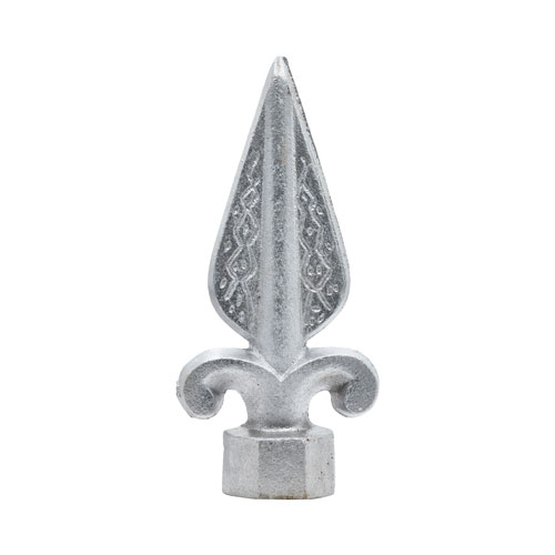 Finials / Fence Top Posts - Cast Aluminum - Spear Shape - 1-1/4" Octagon Inch Base Fits Over 3/4" Inch Square - 6-1/4" Inch Height - Multiple Finishes Available - Sold Individually