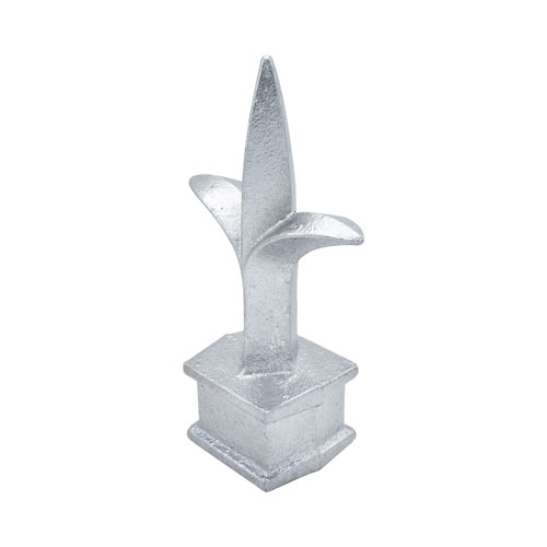 Finials / Fence Top Posts - Cast Aluminum - Triad Spear Shape - 1-1/4" Inch Square Base Fits Over 3/4" Inch - Multiple Sizes and Finishes Available - Sold Individually