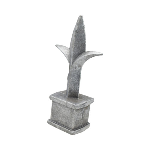 Finials / Fence Top Posts - Cast Aluminum - Triad Spear Shape - 1-1/4" Inch Square Base Fits Over 3/4" Inch - Multiple Sizes and Finishes Available - Sold Individually