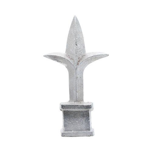 Finials / Fence Top Posts - Cast Aluminum - Triad Spear Shape - 1-1/4" Inch Square Base Fits Over 3/4" Inch - Multiple Sizes and Finishes Available - Sold Individually