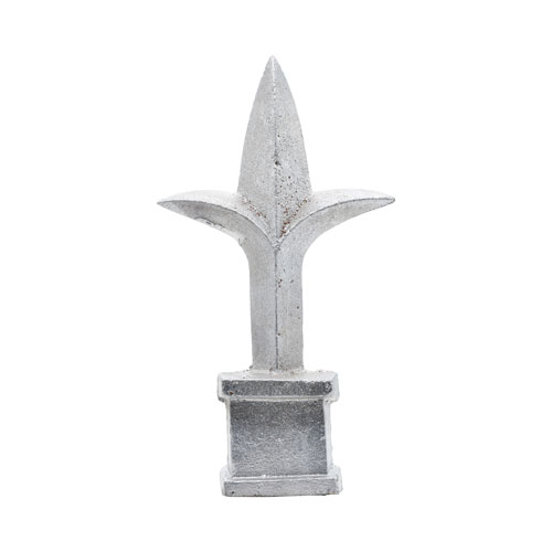 Finials / Fence Top Posts - Cast Aluminum - Triad Spear Shape - 1-1/4&quot; Inch Square Base Fits Over 3/4&quot; Inch - Multiple Sizes and Finishes Available - Sold Individually