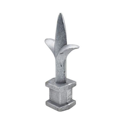 Finials / Fence Top Posts - Cast Aluminum - Triad Spear Shape - 1" Inch Square Base Fits Over 1/2" Inch - Multiple Sizes and Finishes Available - Sold Individually