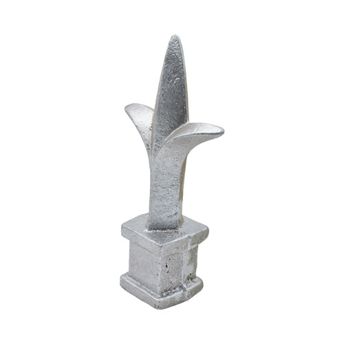 Finials / Fence Top Posts - Cast Aluminum - Triad Spear Shape - 1" Inch Square Base Fits Over 1/2" Inch - Multiple Sizes and Finishes Available - Sold Individually