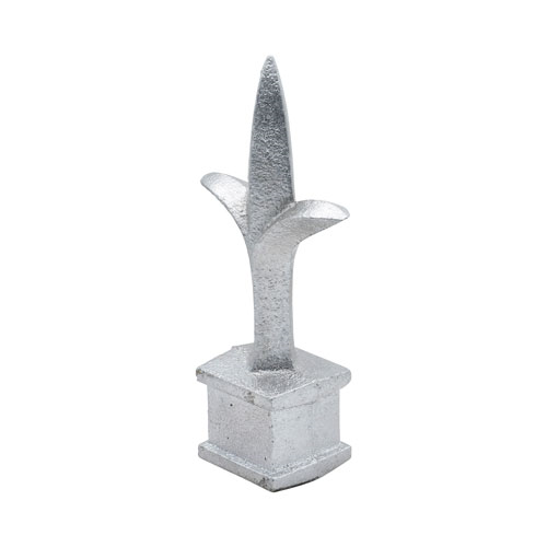 Finials / Fence Top Posts - Cast Aluminum - Triad Spear Shape - Square Base Fits Over 5/8" Inch - 4" Inch Height - Multiple Finishes Available - Sold Individually