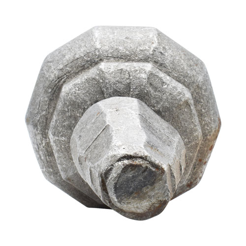 Finials / Fence Top Posts - Forged Steel - Round Shape - 3/4" Inch Solid Hexagon Base - 5-1/2" Inch Height - Multiple Finishes Available - Sold Individually