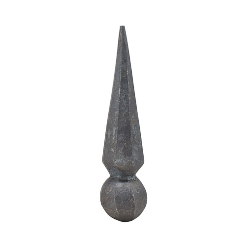 Finials / Fence Top Posts - Forged Steel - Spear Shape - 1-3/16" Inch Solid Round Base - 5-5/16" Inch Height - Multiple Finishes Available - Sold Individually