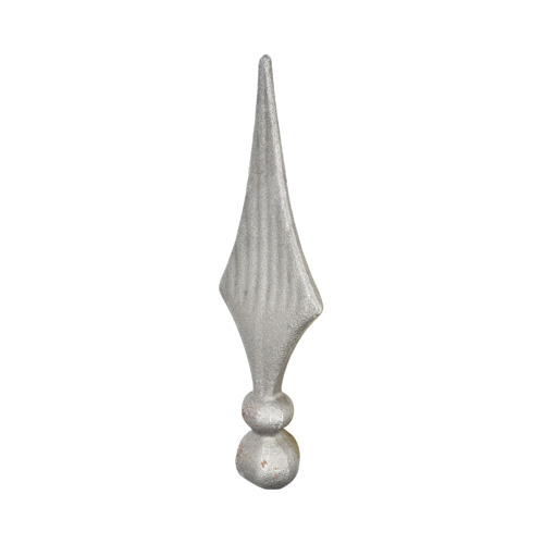 Finials / Fence Top Posts - Hot Stamped Steel - Cast Steel Spear - 1-3/8" Inch Solid Round Base - 7-7/8" Inch Height - Multiple Finishes Available - Sold Individually