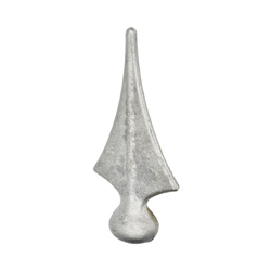 Finials / Fence Top Posts - Hot Stamped Steel - Spear Shape - 1-3/8" Inch Solid Round Base - 5-1/16" Inch Height - Multiple Finishes Available - Sold Individually