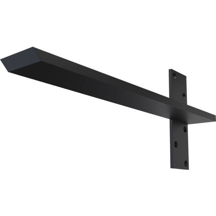 Floating Heavy Duty Steel Wall Mount - 2-1/2" Inch Width - Multiple Sizes Available - Black Powder Coat Finish - Sold Individually