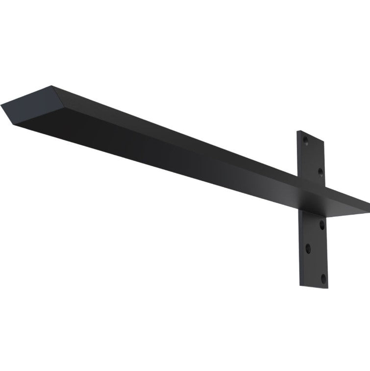 Floating Heavy Duty Steel Wall Mount - 2-1/2&quot; Inch Width - Multiple Sizes Available - Black Powder Coat Finish - Sold Individually
