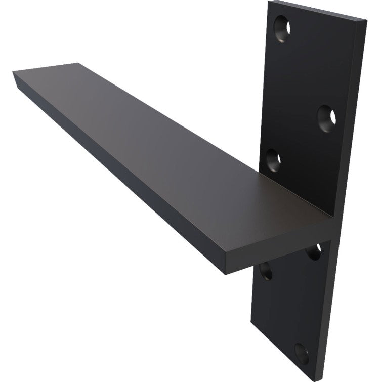 Floating Heavy Duty Steel Wall Mount - 2-1/2" Inch Width - Multiple Sizes Available - Black Powder Coat Finish - Sold Individually
