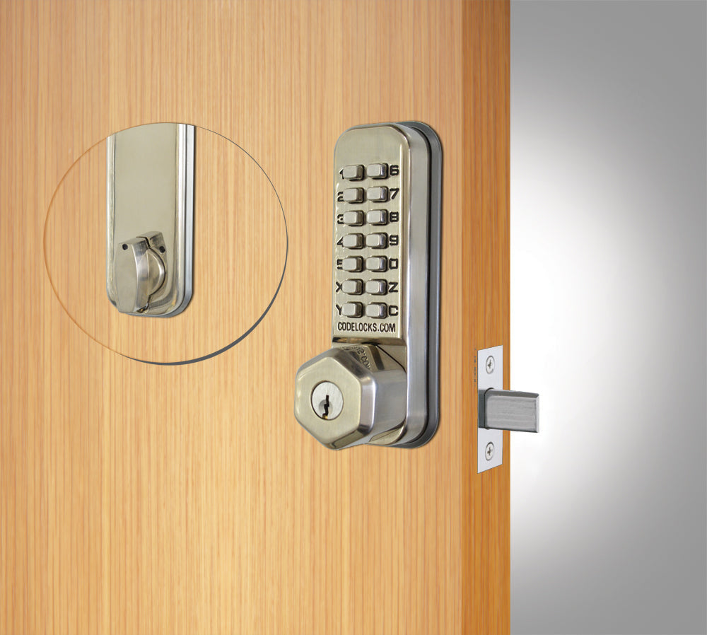 Gate Lock with Code - 200 Series - Mechanical Light Duty Deadbolt with Key Override - Multiple Finishes and Latch Types Available - Sold Individually