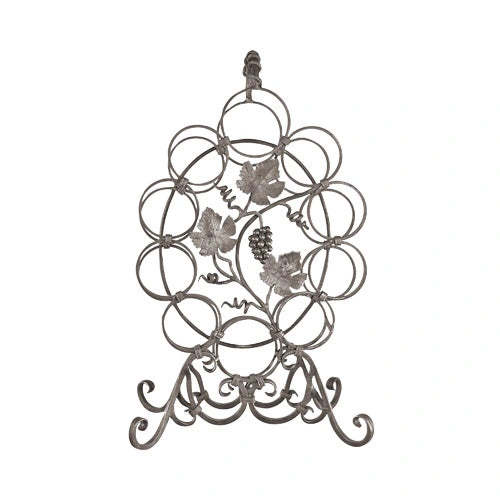 Grapevine Wine Rack - 10 Bottles - Hand Forged Steel - 16-1/8" Inch x 28" Inch - Multiple Finishes Available - Sold Individually