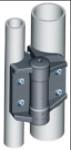 Round Post - Self-Closing Gate Hinges - Gate Gap (5/8" - 1 3/8") - Black Finish - For Chain Link Fences - 2 Pack