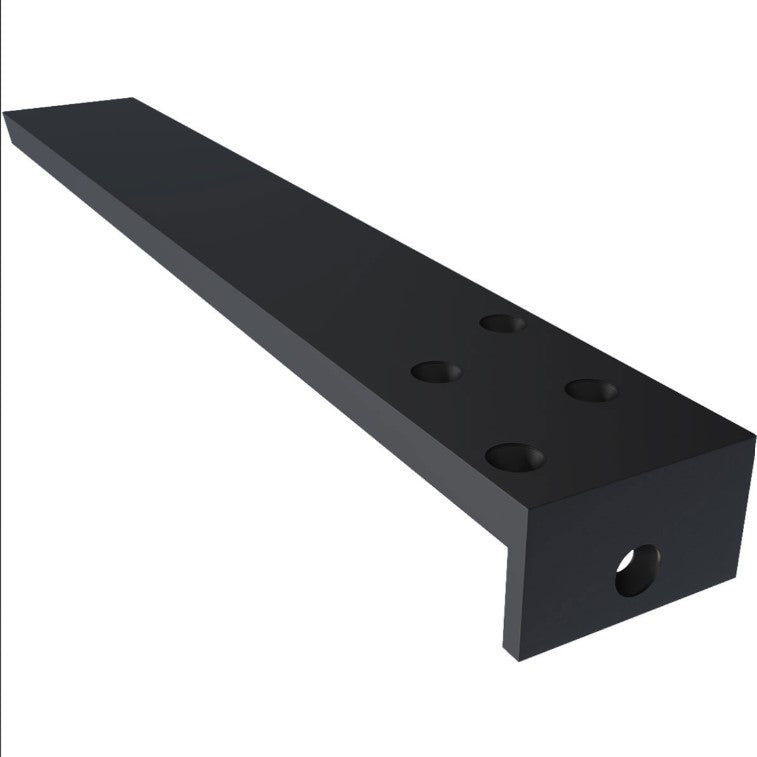 Hidden Floating Heavy Duty Steel Bracket with Flange - 2-1/2" Inch Width x 1-1/2" Inch Height - Multiple Sizes Available - Black Powder Coat Finish - Sold Individually