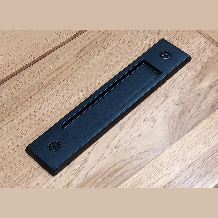 Large Flush Pull Barn Door Handle -Sleek Modern Finger Pull Handle - "Easy Mount" - Multiple Finishes Available