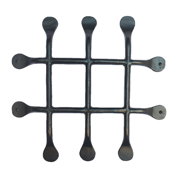Low Profile Round Bar Flat Tip Speakeasy Grille - 14-1/2" x 13-1/2" - 5 Bars - Multiple Finishes Available - Sold Individually