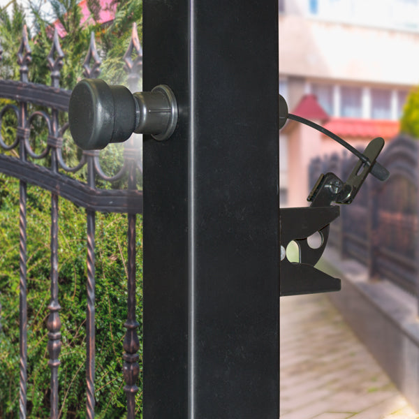 Original Gate Latch Pull - Adjustable for Post 2-1/4" to 5-1/2" - For Wood, Vinyl, and Metal Gates - Black Finish - Sold Individually