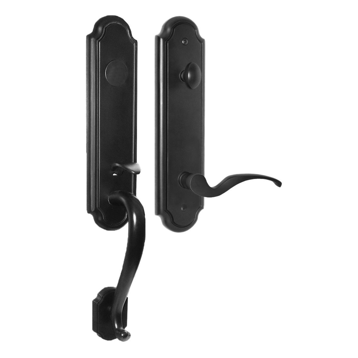 Residential Handleset - Dummy Set - Entrance Handle with Lever - Matte Black Finish - Sold as Set