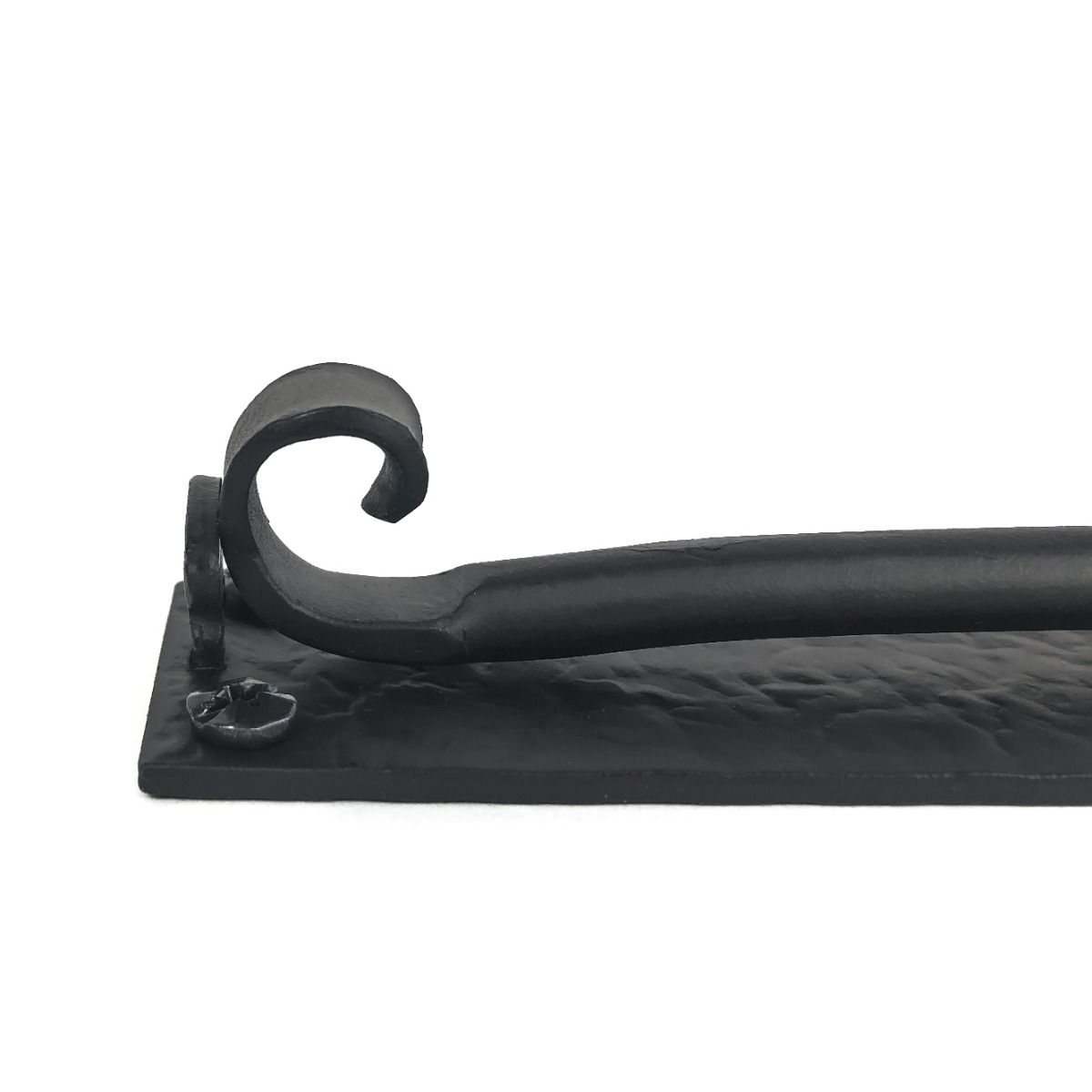 Shutter Latches - Forged Iron Curled Gate & Shutter Slide Bolt - 6" Inch - Matte Black Finish - Sold Individually