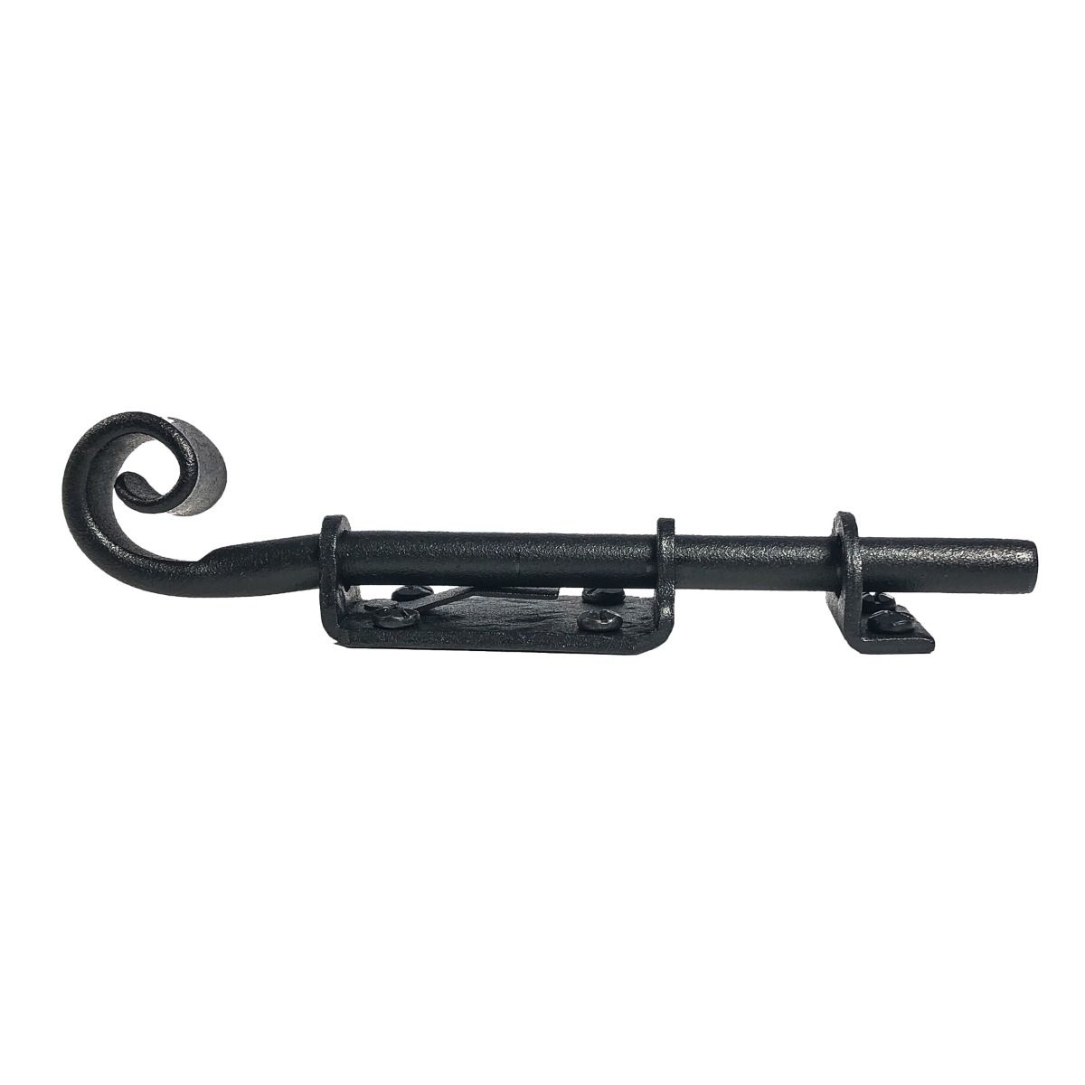 Shutter Latches - Forged Iron Gate Slide Bolt - 6" Inch - Matte Black Finish - Sold Individually