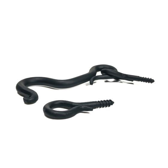 Shutter / Cabinet Latches - Hook & Eye - Multiple Sizes Available - Matte Black Finish - Sold Individually