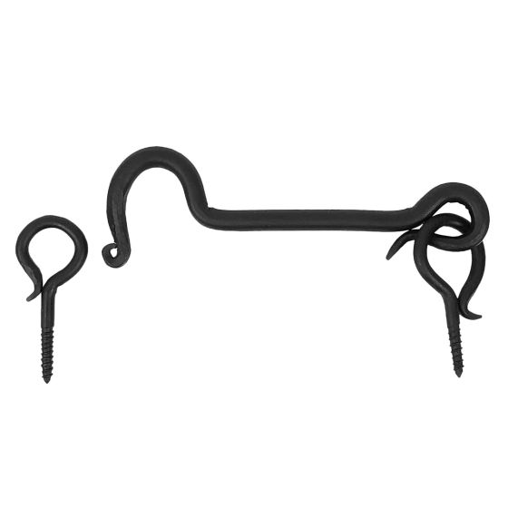 Shutter / Cabinet Latches - Hook & Eye - Multiple Sizes Available - Matte Black Finish - Sold Individually