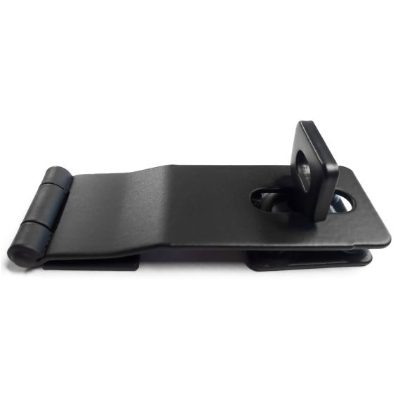 Shutter Latches - Safety Hasp With Swivel - 4-1/4" Inch - Matte Black Finish - Sold Individually