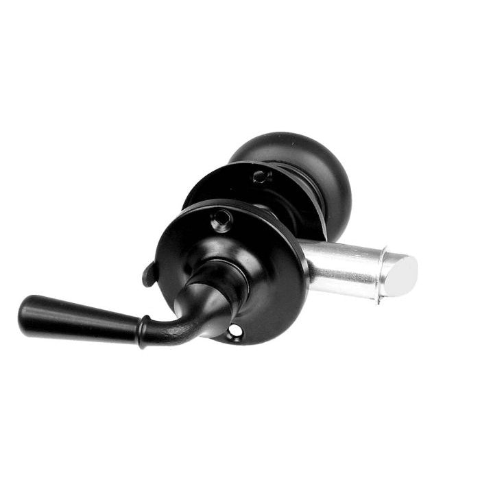 Storm / Screen Door Tubular Latch Set - Brass Construction - Matte Black Finish - Sold as Set