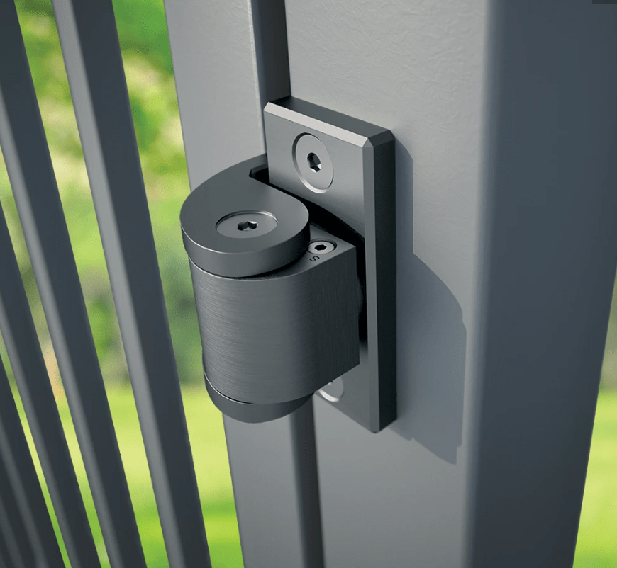 Sureclose Adjustable Self-Closing Gate Hinge - Safety - Flush Mount - Gate Gap (1/2") - Black Finish - Great For Pool Gates