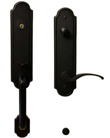Tubular Entry Set - Multiple Styles Available - Matte Black Finish - Sold as Set