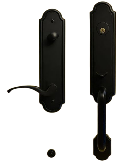 Tubular Entry Set - Multiple Styles Available - Matte Black Finish - Sold as Set