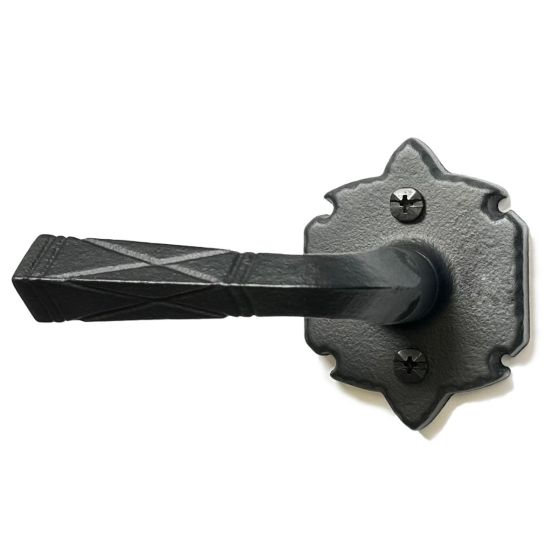 Dummy Lever - Large Warwick Rose - Iron - Matte Black Finish - Sold Individually
