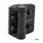 Self-Closing Multi-Adjustable Gate Spring Hinge - Gate Gap (7/8" - 1-1/2") - Black Finish - For Metal, Vinyl Or Wood Gates - 2 Pack