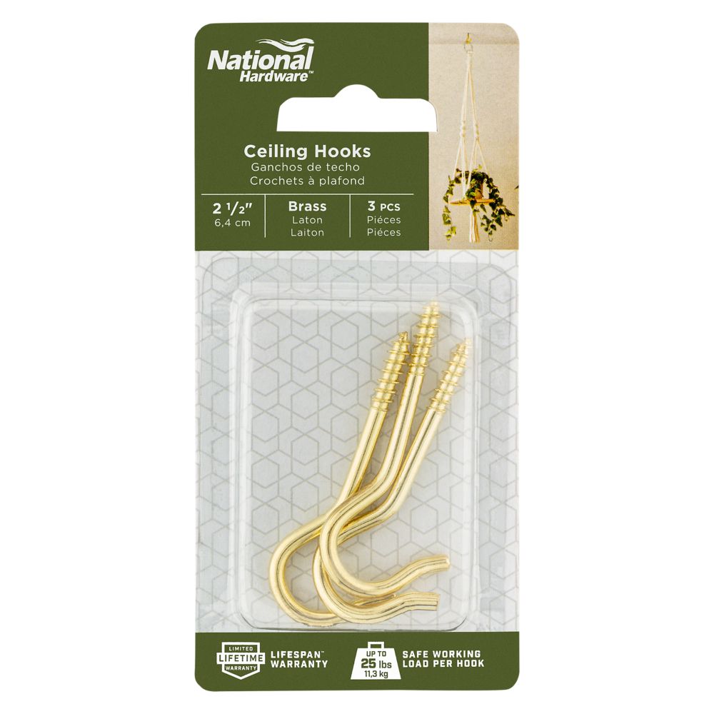 Ceiling Hooks - Multiple Finishes - Assorted Sizes